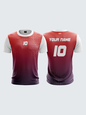 Men White Printed Cricket Jersey Sportsqvest