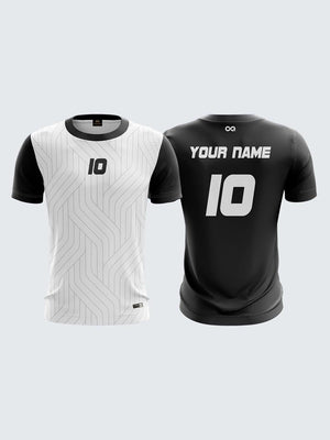 Men Black Printed Cricket Jersey Sportsqvest