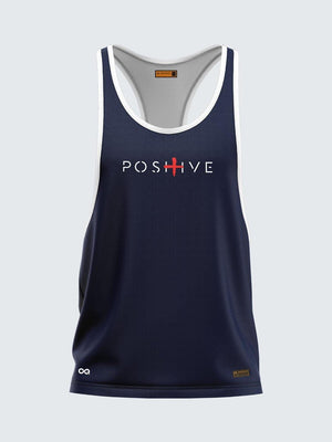 Men Racerback Navy Blue Vest-1664NB
