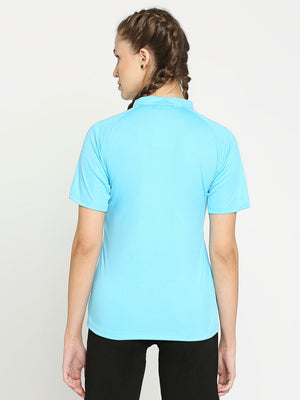Women's Sky Blue Golf Polo - 2