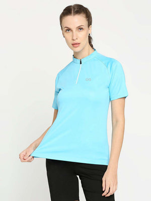 Women's Sky Blue Golf Polo - 1