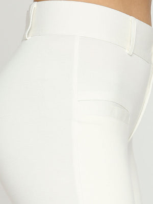 Women's White Golf Pants with Welt Pockets  - 6
