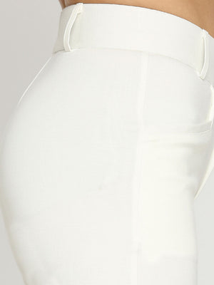 Women's Regular White Golf Shorts - 6