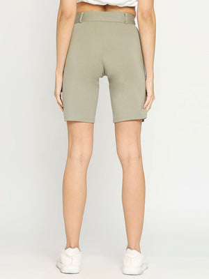 Women's Regular Green Golf Shorts - 2