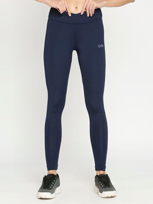 Women's Sports Leggings - Navy Blue - 1