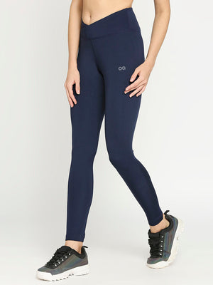 Women's Sports Leggings - Navy Blue - 3