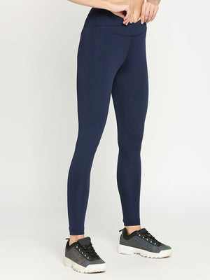 Women's Sports Leggings - Navy Blue - 4