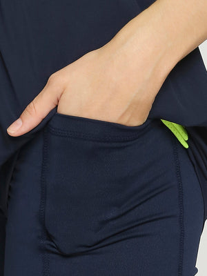 Women's Navy Blue Activewear Shorts - 5