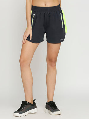 Women's Black Activewear Shorts - 1