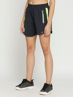 Women's Black Activewear Shorts - 3