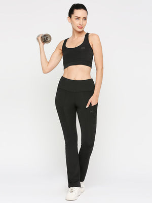 Women's Racerback Sports Bra - Black - 6