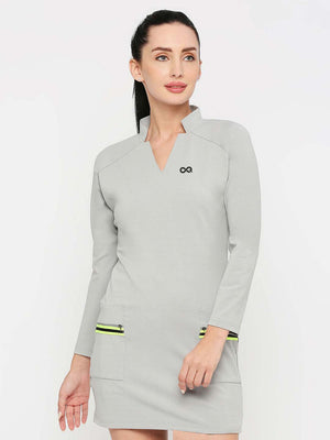 Women's Grey Tennis Dress - 1