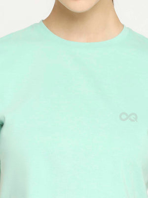 Women's Green Sports Cropped T-Shirt - 6