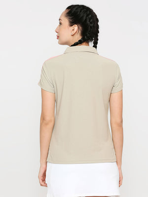 Women's Brown Tennis Polo - 2