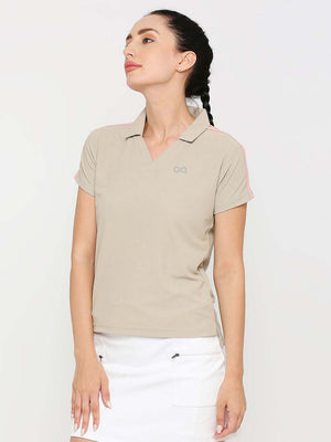 Women's Brown Tennis Polo - 3
