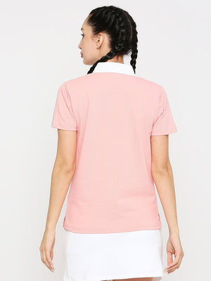 Women's Pink Tennis Polo - 2