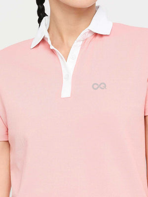 Women's Pink Tennis Polo - 6