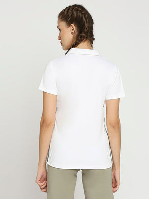 Women's White & Navy Tennis Polo - 2