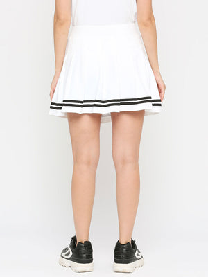 Women's White & Black Tennis Skort - 2