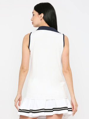 Women's White Tennis Vest - 2