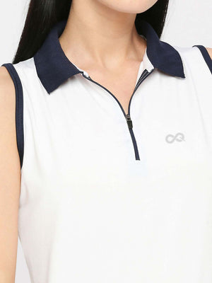 Women's White Tennis Vest - 6
