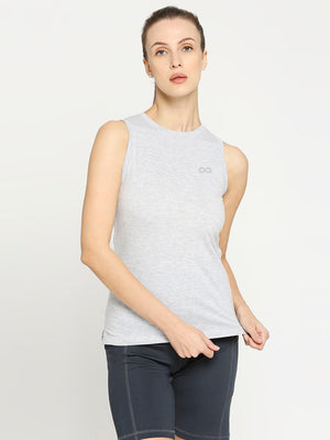 Women's Grey Sports Vest - 1