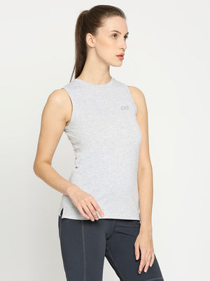 Women's Grey Sports Vest - 4
