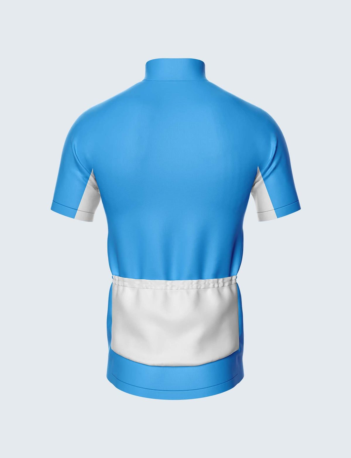 Custom Men&#39;s Quarter-Zip Cycling Jersey Sky Blue &amp; White - 1931BL_CYT