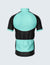 Custom Men's Quarter-Zip Cycling Jersey Aqua Blue & Black - 1933BK_CYT