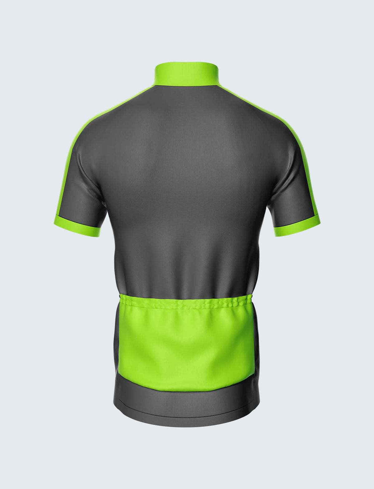 Custom Men&#39;s Quarter-Zip Cycling Jersey Green &amp; Grey - 1934GY_CYT