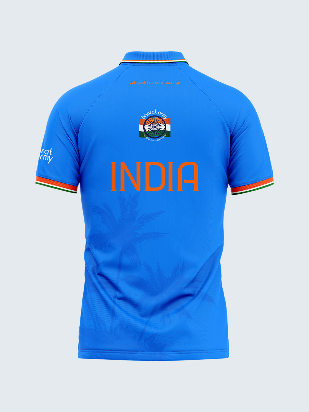 Bharat Army 25th Anniversary Edition Match Day Polo Jersey 2023 (Royal Blue) - Front