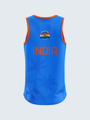 Bharat Army 25th Anniversary Edition Match Day Vest 2023 (Royal Blue) - Back