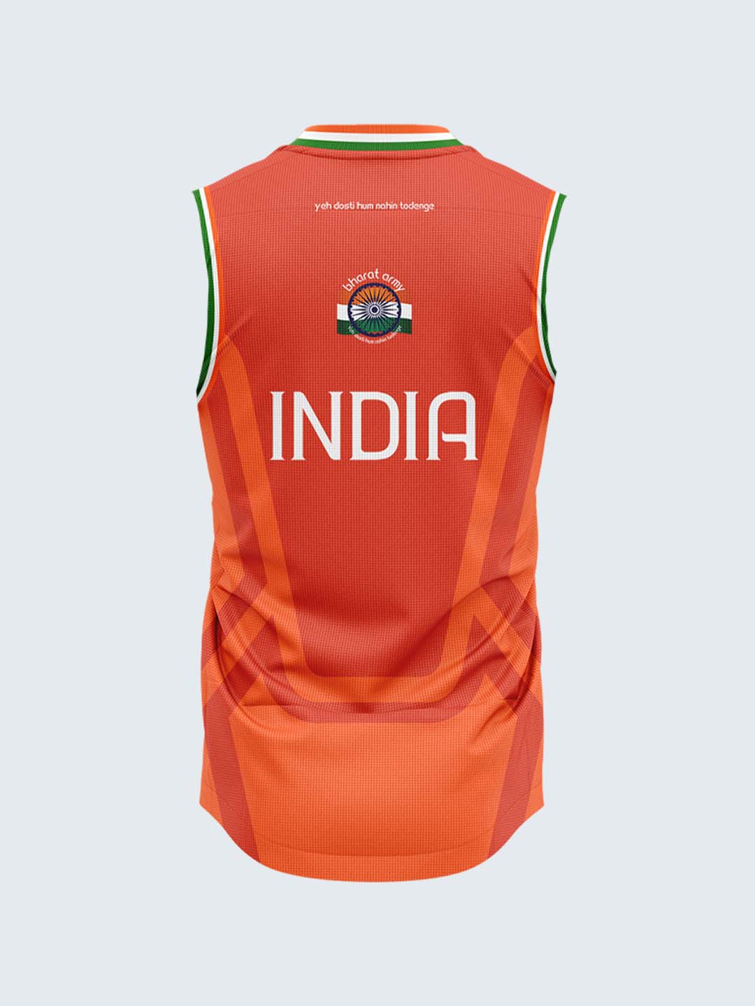 Bharat Army 25th Anniversary Edition Match Day Retro Vest 2024 (Orange)