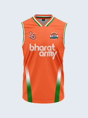 Bharat Army 25th Anniversary Edition Match Day Retro Vest 2024 (Orange)