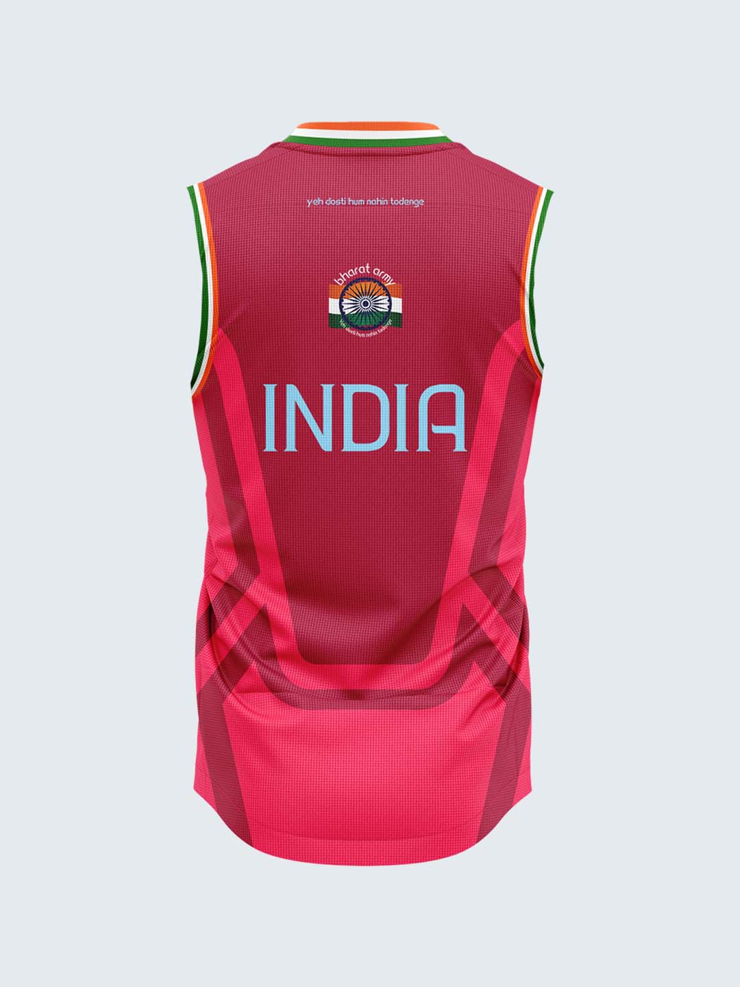 Bharat Army 25th Anniversary Edition Match Day Retro Vest 2024 (Pink)