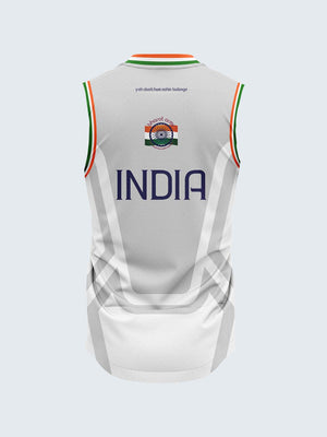 Bharat Army 25th Anniversary Edition Match Day Retro Vest 2024 (White)