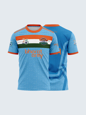 Bharat Army 25th Anniversary Retro Jersey 2024 - Blue