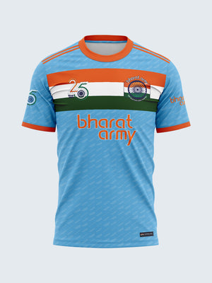 Bharat Army 25th Anniversary Retro Jersey 2024 - Blue