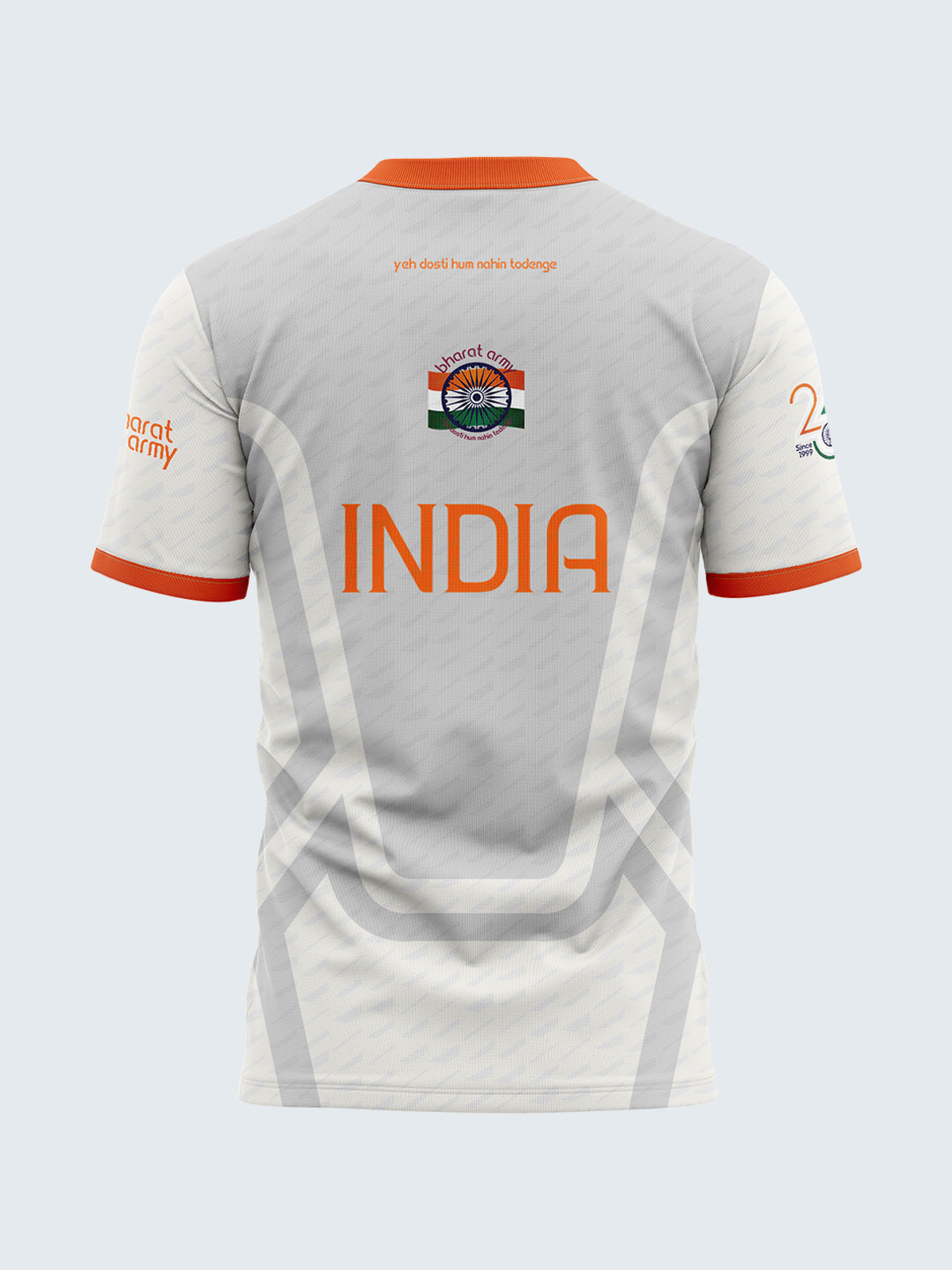 Bharat Army 25th Anniversary Retro Jersey 2024 - White