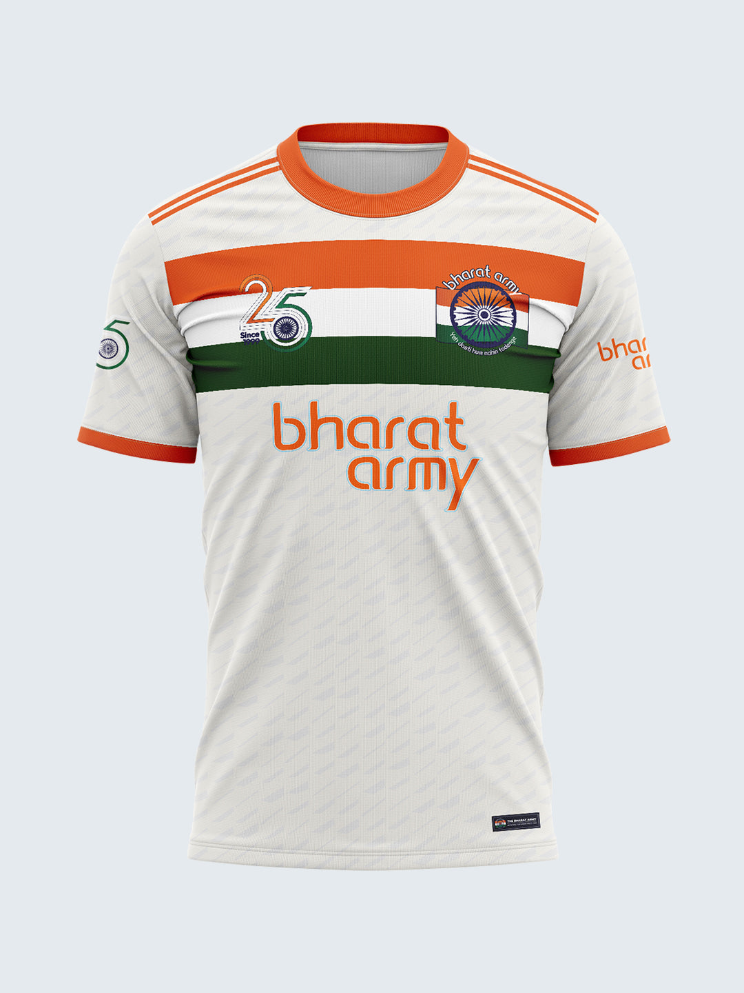 Bharat Army 25th Anniversary Retro Jersey 2024 - White