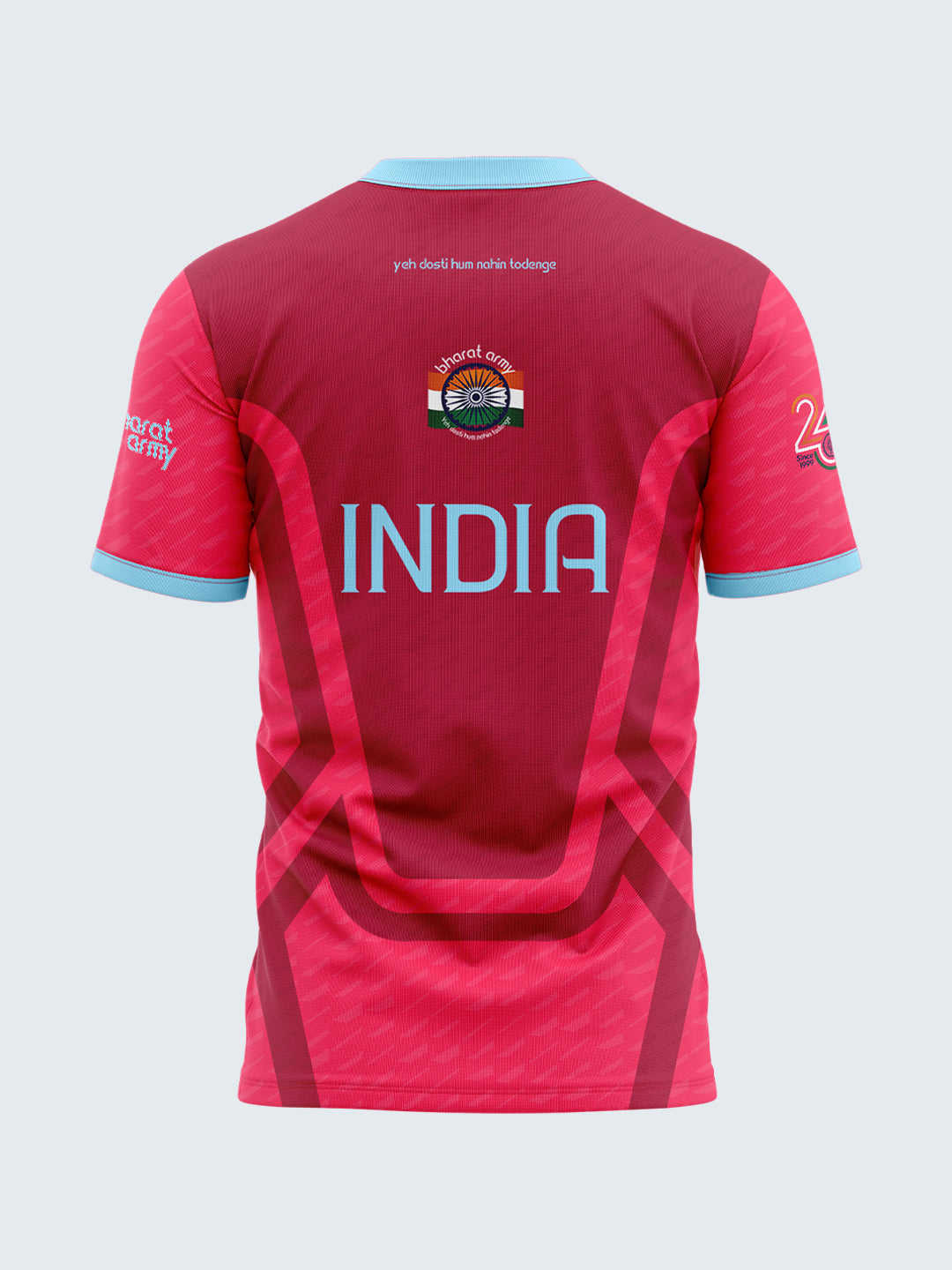 Bharat Army 25th Anniversary Retro Jersey 2024 - Pink