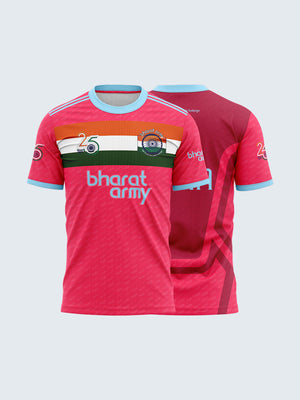 Bharat Army 25th Anniversary Retro Jersey 2024 - Pink