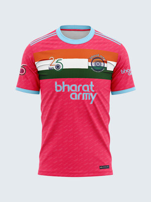 Bharat Army 25th Anniversary Retro Jersey 2024 - Pink