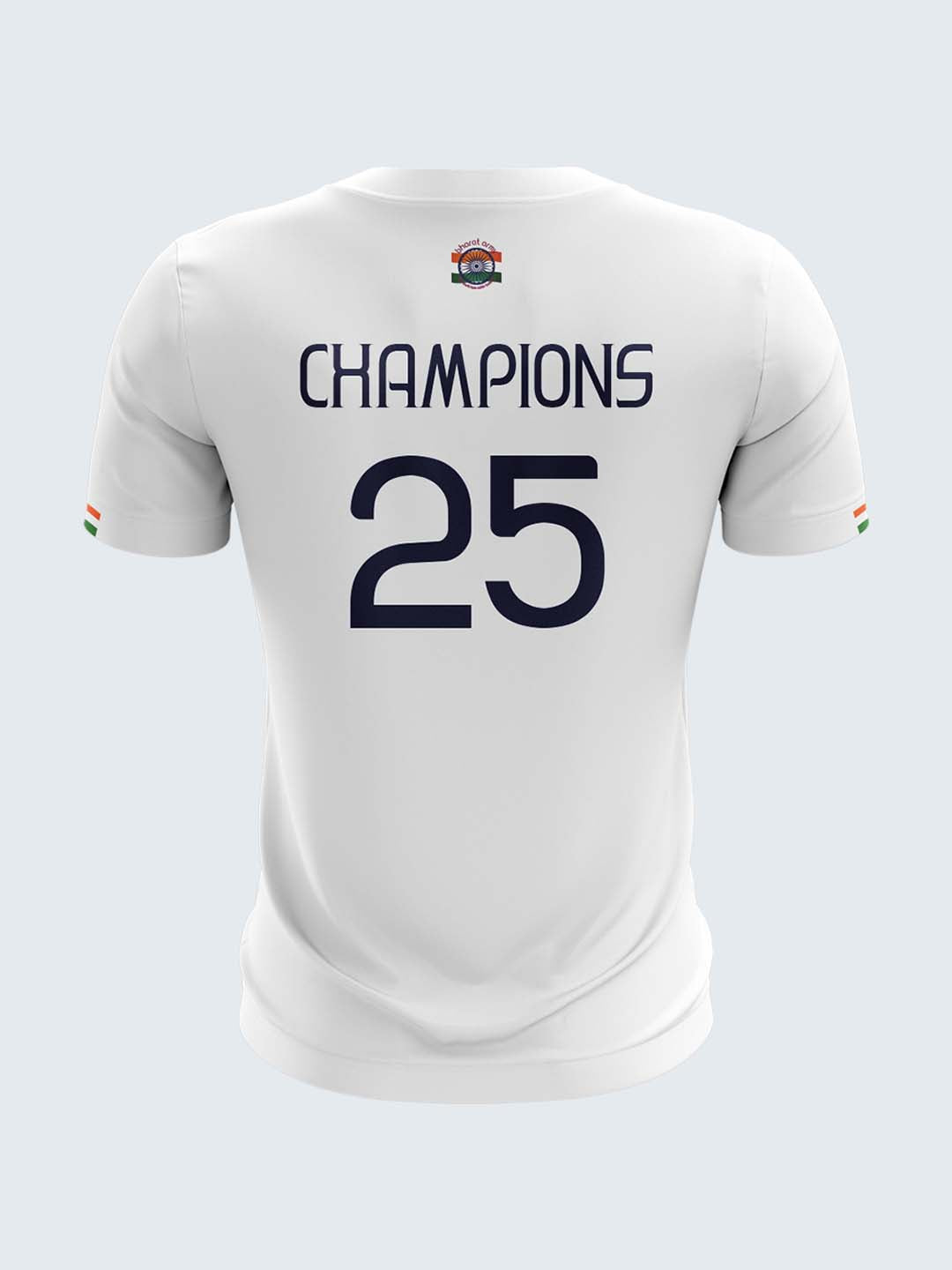 Bharat Army Champions 25 Cotton T Shirt (White)
