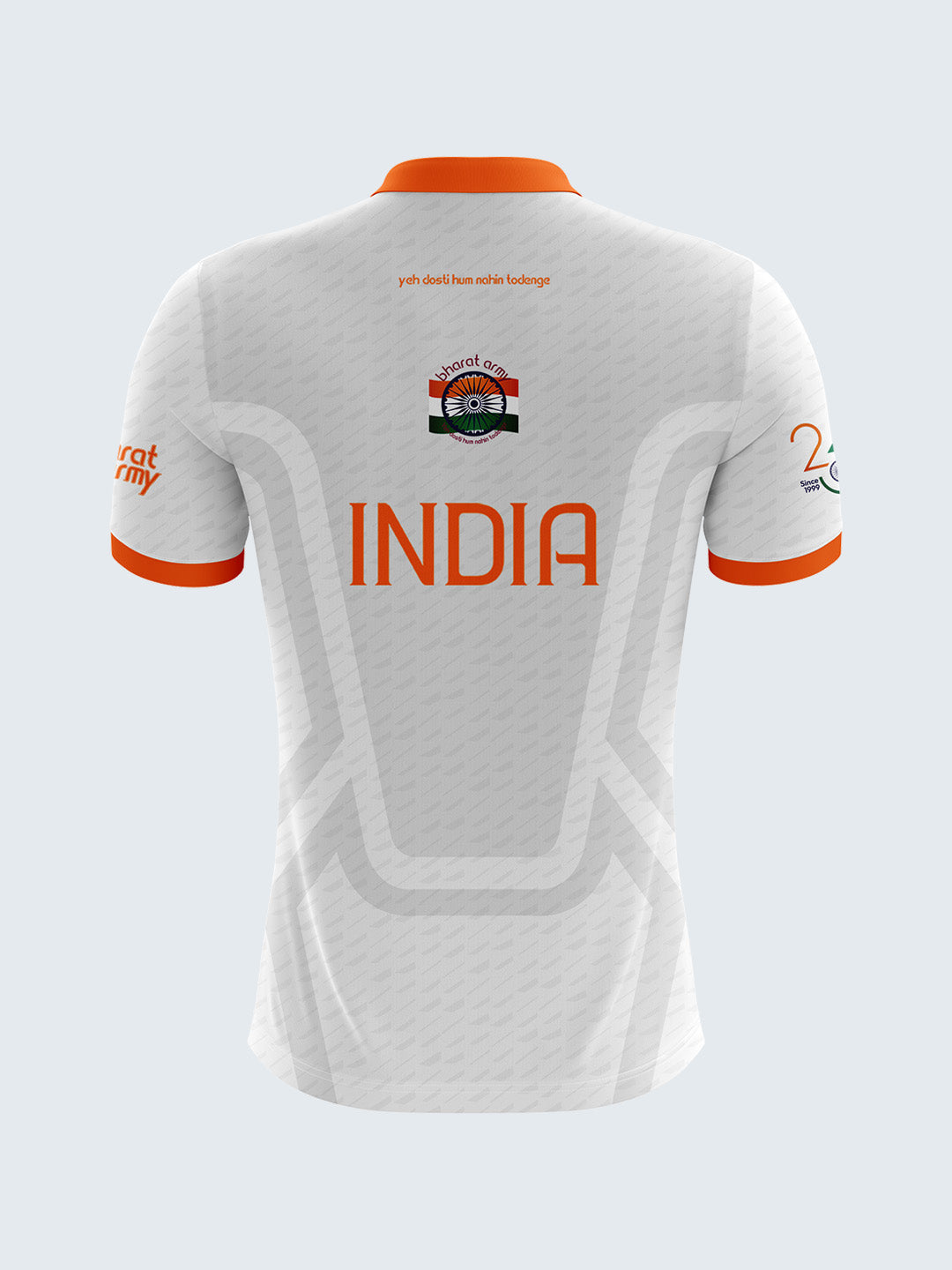 Bharat Army 25th Anniversary Retro Polo Jersey - White