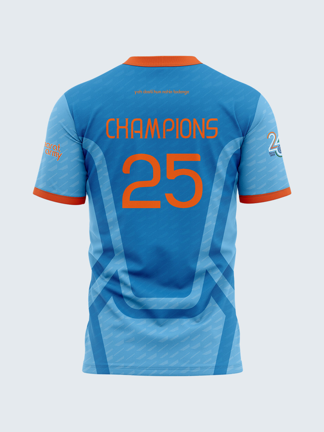 Bharat Army 25th Anniversary Retro Champions Jersey 2025 - Blue
