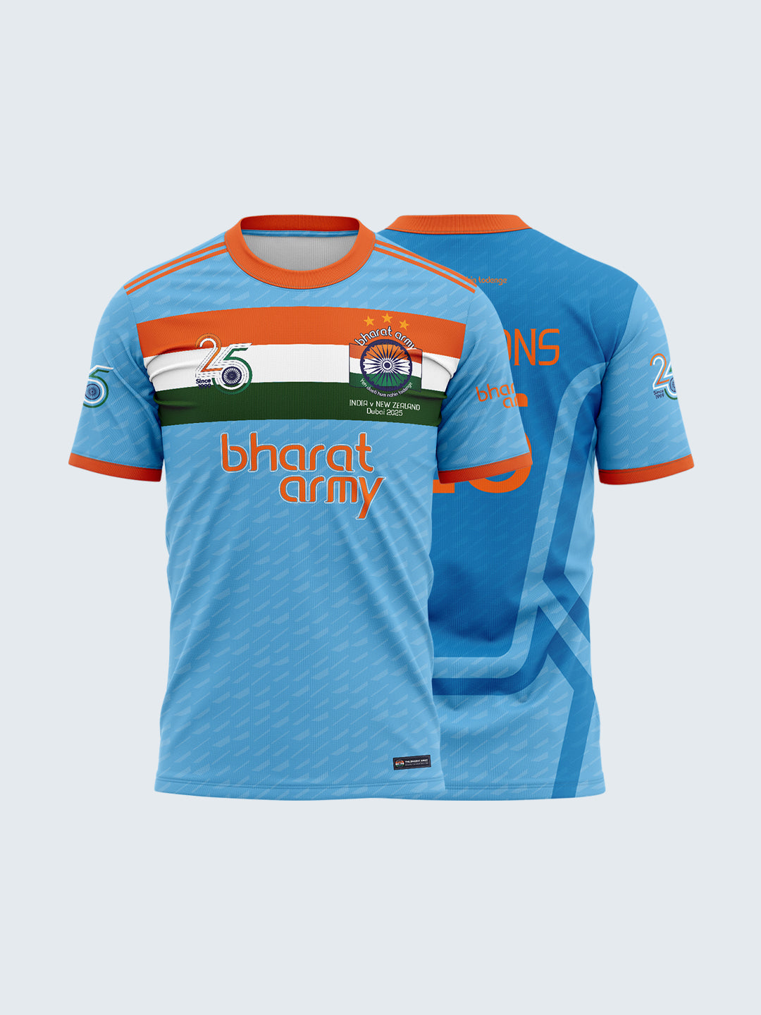 Bharat Army 25th Anniversary Retro Champions Jersey 2025 - Blue