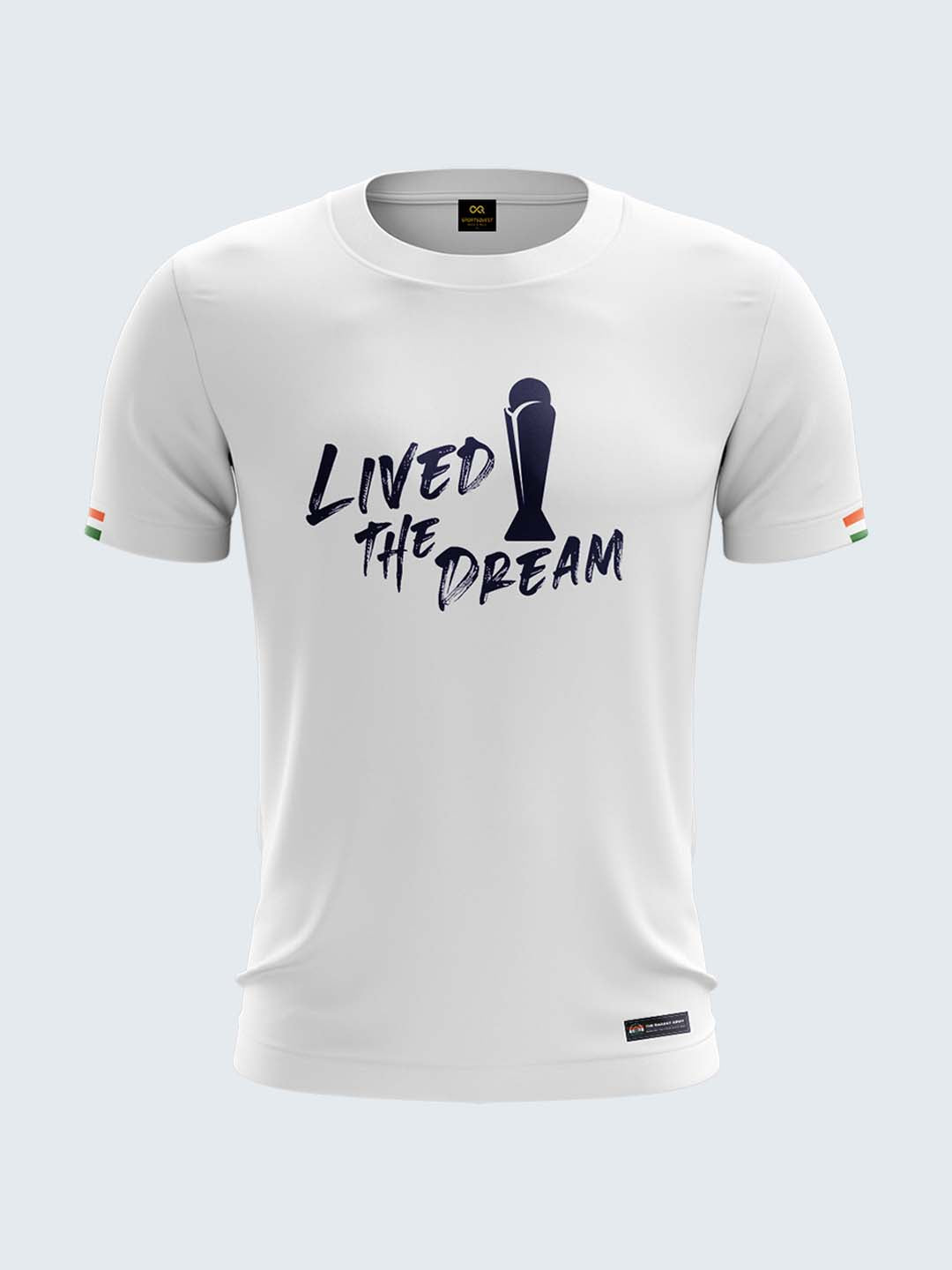 Bharat Army Champions 25 Cotton T Shirt (White)