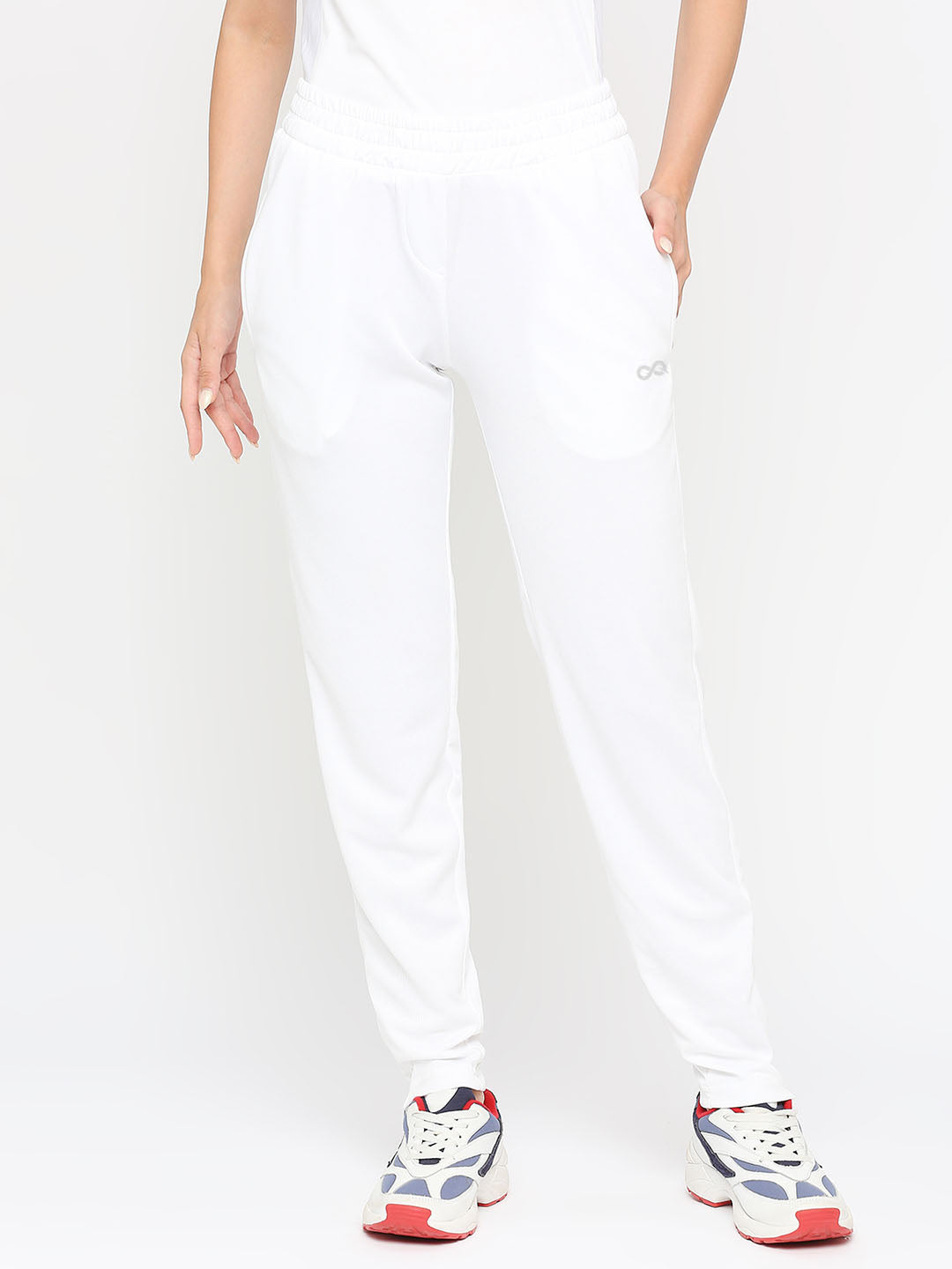 Buy Men White Print Slim Fit Casual Track Pants Online - 721896 | Van Heusen