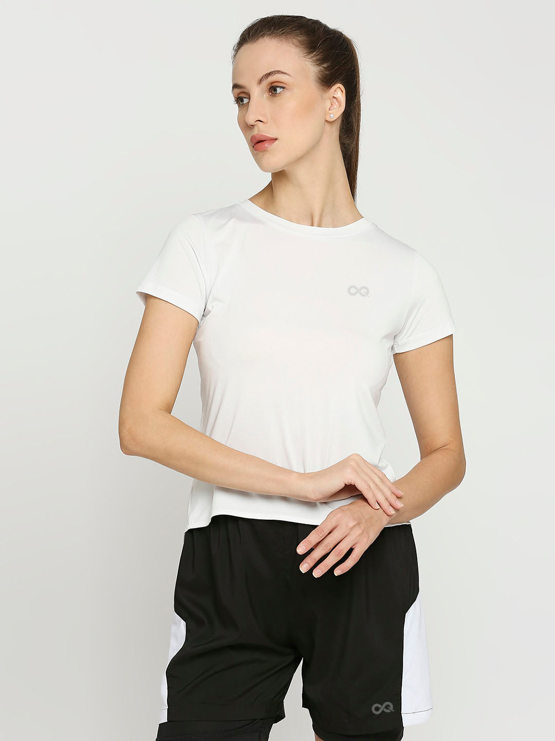 Women's White Sports T-Shirt with Back Tie Up - Stay Stylish and  Comfortable